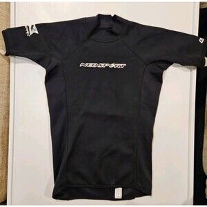 Neosport Neoprene Wetsuit Black Shortsleeve Scuba Lightweight 1.5mm Top, Size XL
